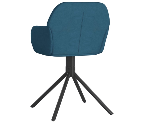 Sillas de comedor giratorias 2 uds terciopelo azul