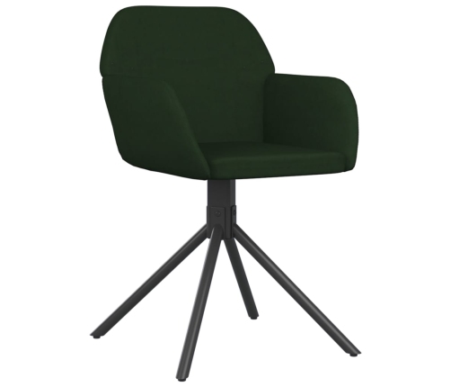 Sillas de comedor giratorias 2 unidades terciopelo verde oscuro