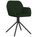 Sillas de comedor giratorias 2 unidades terciopelo verde oscuro
