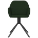 Sillas de comedor giratorias 2 unidades terciopelo verde oscuro
