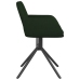 Sillas de comedor giratorias 2 unidades terciopelo verde oscuro