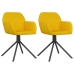 Sillas de comedor giratorias 2 uds terciopelo amarillo