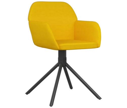 Sillas de comedor giratorias 2 uds terciopelo amarillo