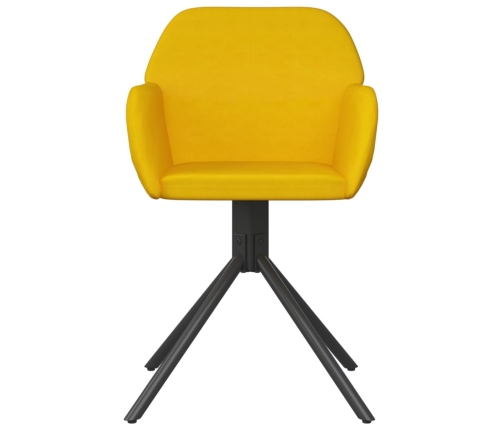 Sillas de comedor giratorias 2 uds terciopelo amarillo