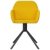 Sillas de comedor giratorias 2 uds terciopelo amarillo