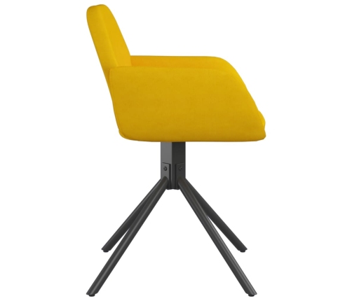 Sillas de comedor giratorias 2 uds terciopelo amarillo