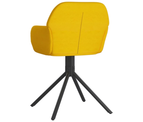 Sillas de comedor giratorias 2 uds terciopelo amarillo