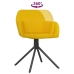 Sillas de comedor giratorias 2 uds terciopelo amarillo
