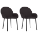 Sillas de comedor 2 unidades cuero sintético negro