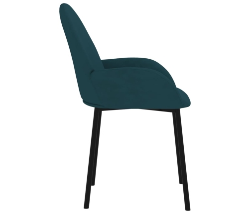 Sillas de comedor 2 unidades terciopelo azul