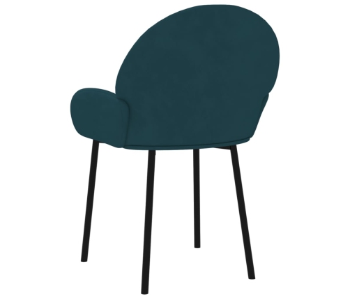 Sillas de comedor 2 unidades terciopelo azul