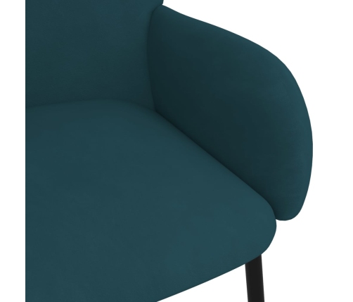 Sillas de comedor 2 unidades terciopelo azul