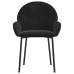 Sillas de comedor 2 unidades terciopelo negro