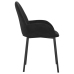 Sillas de comedor 2 unidades terciopelo negro