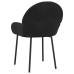 Sillas de comedor 2 unidades terciopelo negro