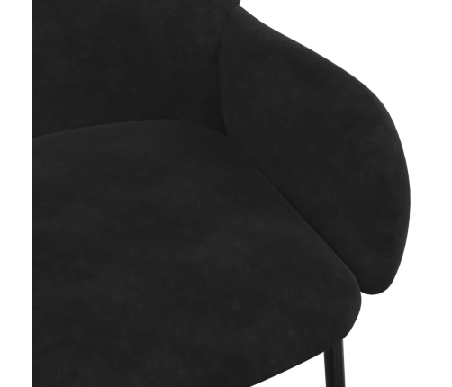 Sillas de comedor 2 unidades terciopelo negro