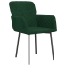 Sillas de comedor 2 unidades terciopelo verde oscuro