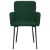 Sillas de comedor 2 unidades terciopelo verde oscuro