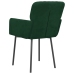 Sillas de comedor 2 unidades terciopelo verde oscuro