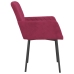 Sillas de comedor 2 unidades terciopelo rojo tinto