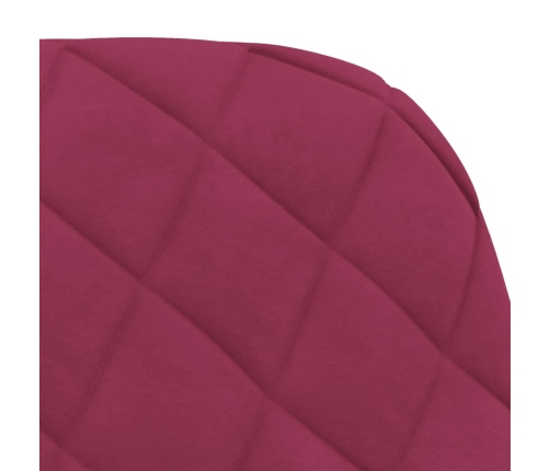 Sillas de comedor 2 unidades terciopelo rojo tinto