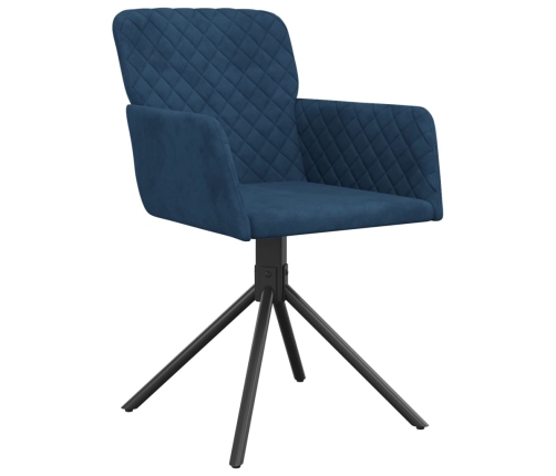 Sillas de comedor giratorias 2 uds terciopelo azul