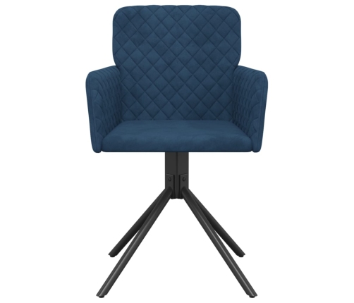 Sillas de comedor giratorias 2 uds terciopelo azul