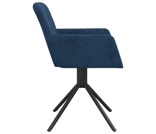 Sillas de comedor giratorias 2 uds terciopelo azul