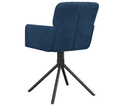 Sillas de comedor giratorias 2 uds terciopelo azul