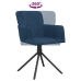 Sillas de comedor giratorias 2 uds terciopelo azul