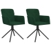 Sillas de comedor giratorias 2 unidades terciopelo verde oscuro