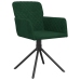 Sillas de comedor giratorias 2 unidades terciopelo verde oscuro