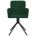 Sillas de comedor giratorias 2 unidades terciopelo verde oscuro