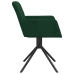 Sillas de comedor giratorias 2 unidades terciopelo verde oscuro