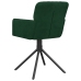 Sillas de comedor giratorias 2 unidades terciopelo verde oscuro