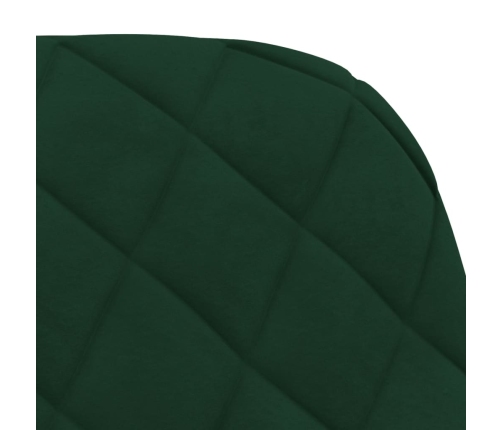 Sillas de comedor giratorias 2 unidades terciopelo verde oscuro