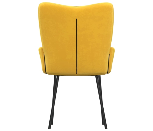 Sillas de comedor 2 unidades terciopelo amarillo