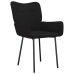 Sillas de comedor 2 unidades terciopelo negro