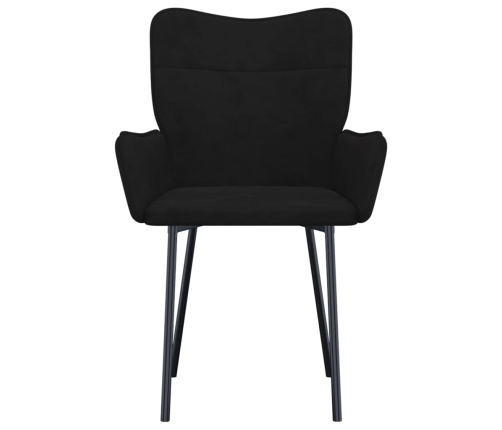 Sillas de comedor 2 unidades terciopelo negro