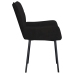 Sillas de comedor 2 unidades terciopelo negro