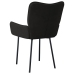 Sillas de comedor 2 unidades terciopelo negro