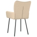 Sillas de comedor 2 unidades tela color crema