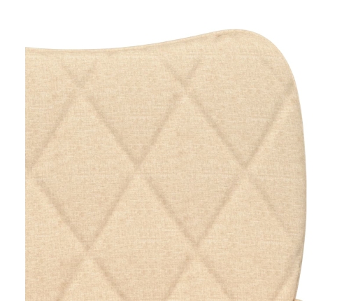 Sillas de comedor 2 unidades tela color crema