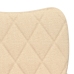 Sillas de comedor 2 unidades tela color crema