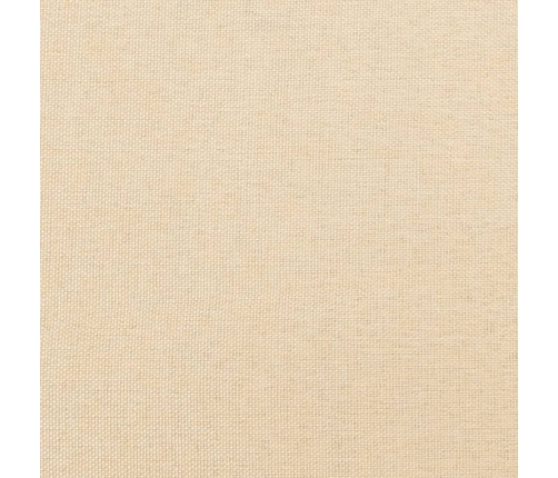Sillas de comedor 2 unidades tela color crema