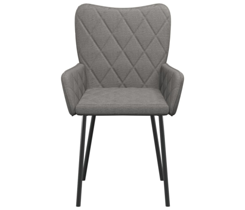 Sillas de comedor giratorias 2 unidades tela gris claro