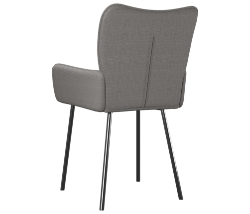 Sillas de comedor giratorias 2 unidades tela gris claro