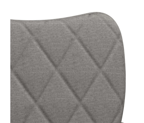 Sillas de comedor giratorias 2 unidades tela gris claro