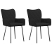 Sillas de comedor 2 unidades tela negro
