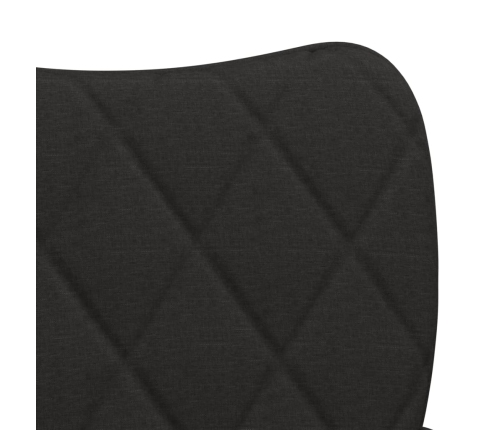 Sillas de comedor 2 unidades tela negro